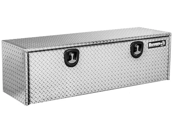 1705110 – BUYERS PROD Tool Box, Underbody 1 Recessed Drop Door Diamond Tread Aluminum 48 Inch Length x 18 Inch Width ...